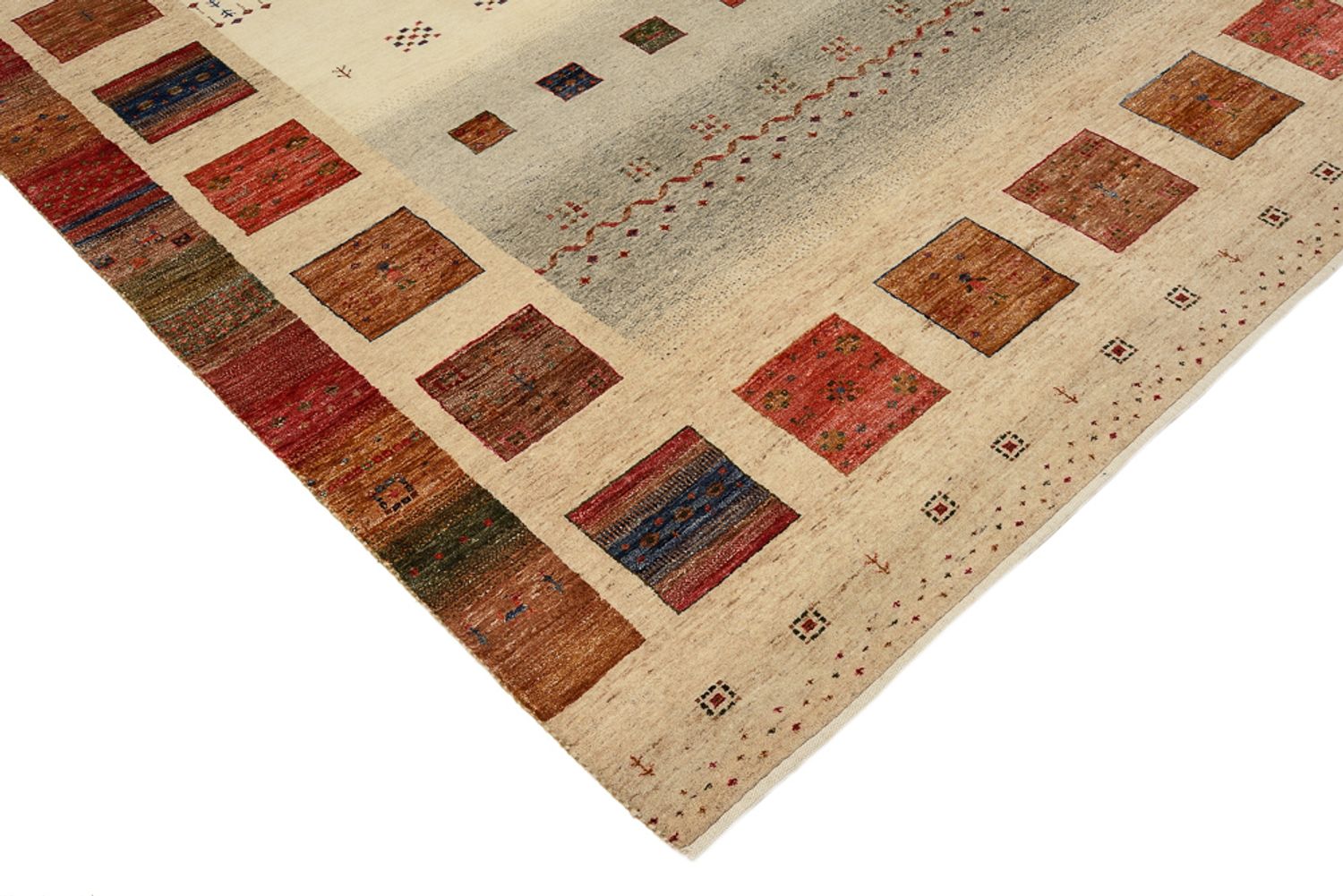 Gabbeh-tæppe - Loribaft Indus - 302 x 206 cm - flerfarvet