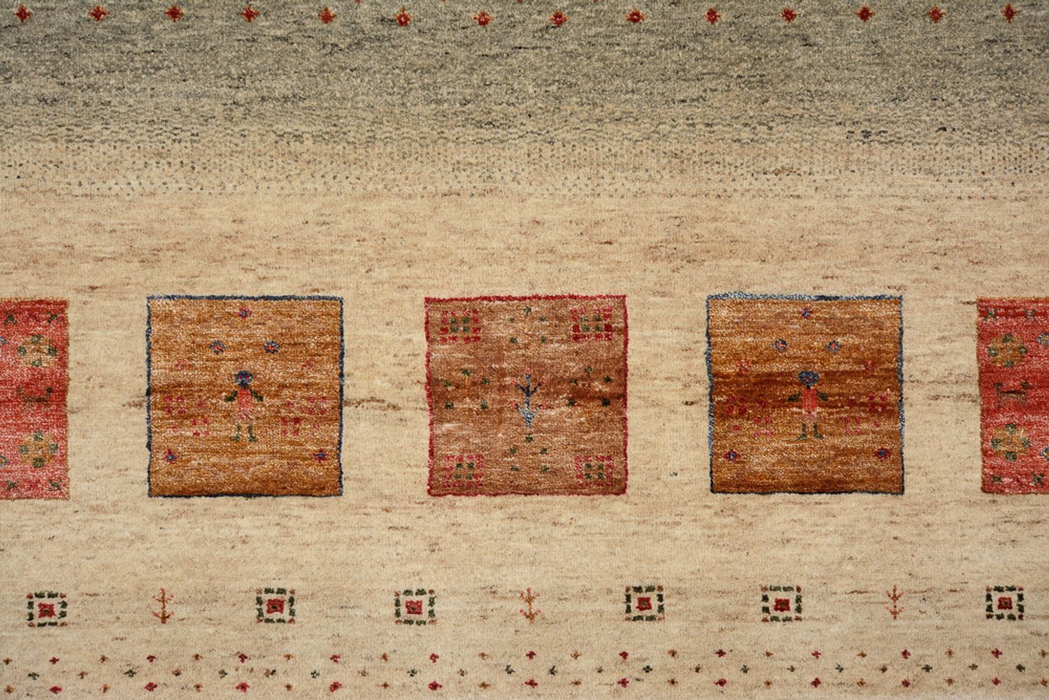 Gabbeh-tæppe - Loribaft Indus - 302 x 206 cm - flerfarvet