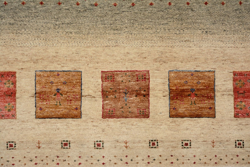 Gabbeh-tæppe - Loribaft Indus - 302 x 206 cm - flerfarvet