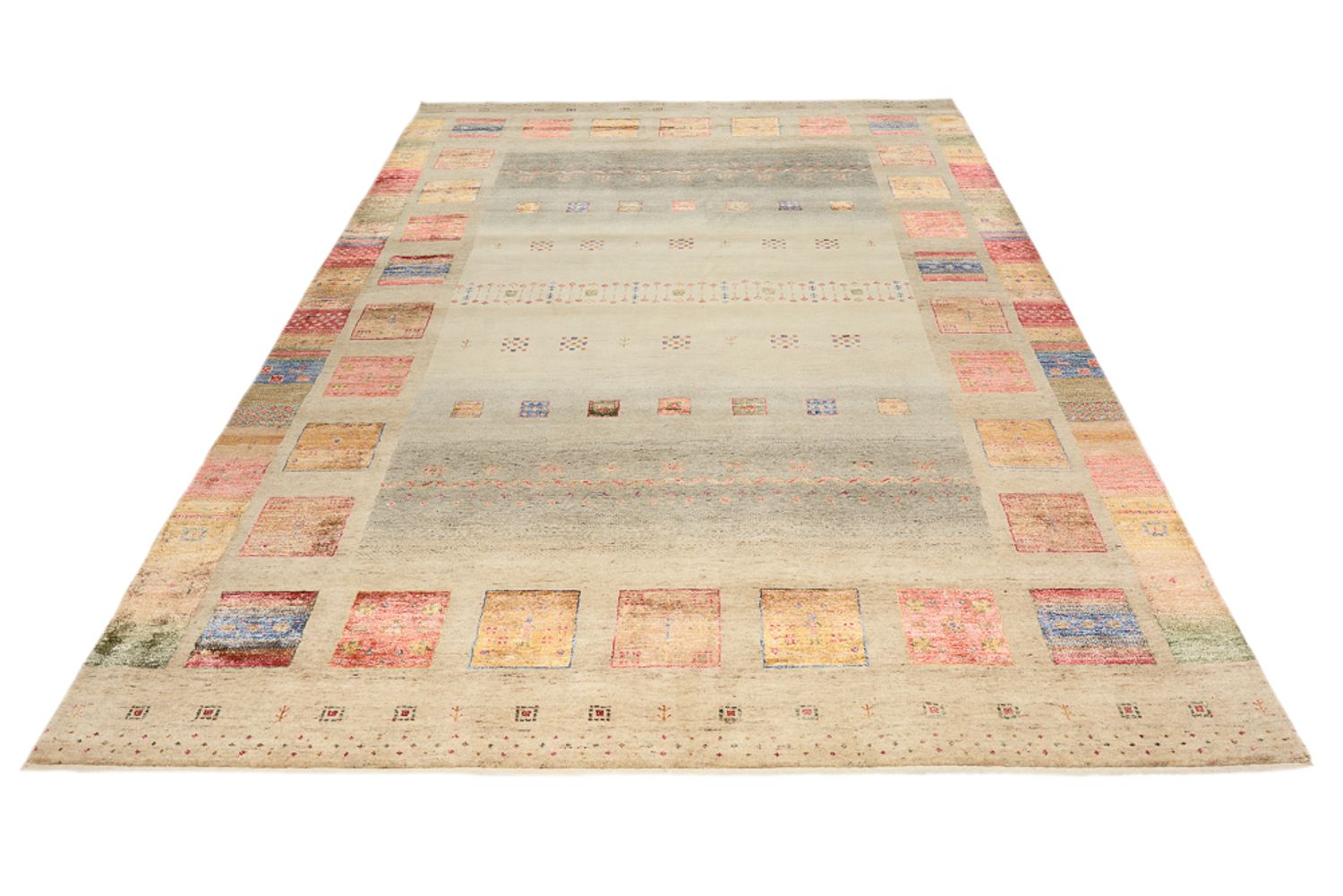 Gabbeh-tæppe - Loribaft Indus - 302 x 206 cm - flerfarvet