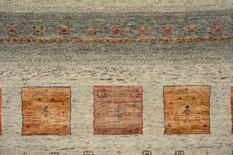 Gabbeh-tæppe - Loribaft Indus firkantet  - 201 x 196 cm - flerfarvet