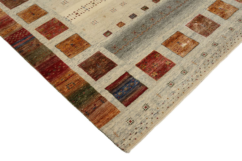Gabbeh-tæppe - Loribaft Indus firkantet  - 206 x 205 cm - flerfarvet