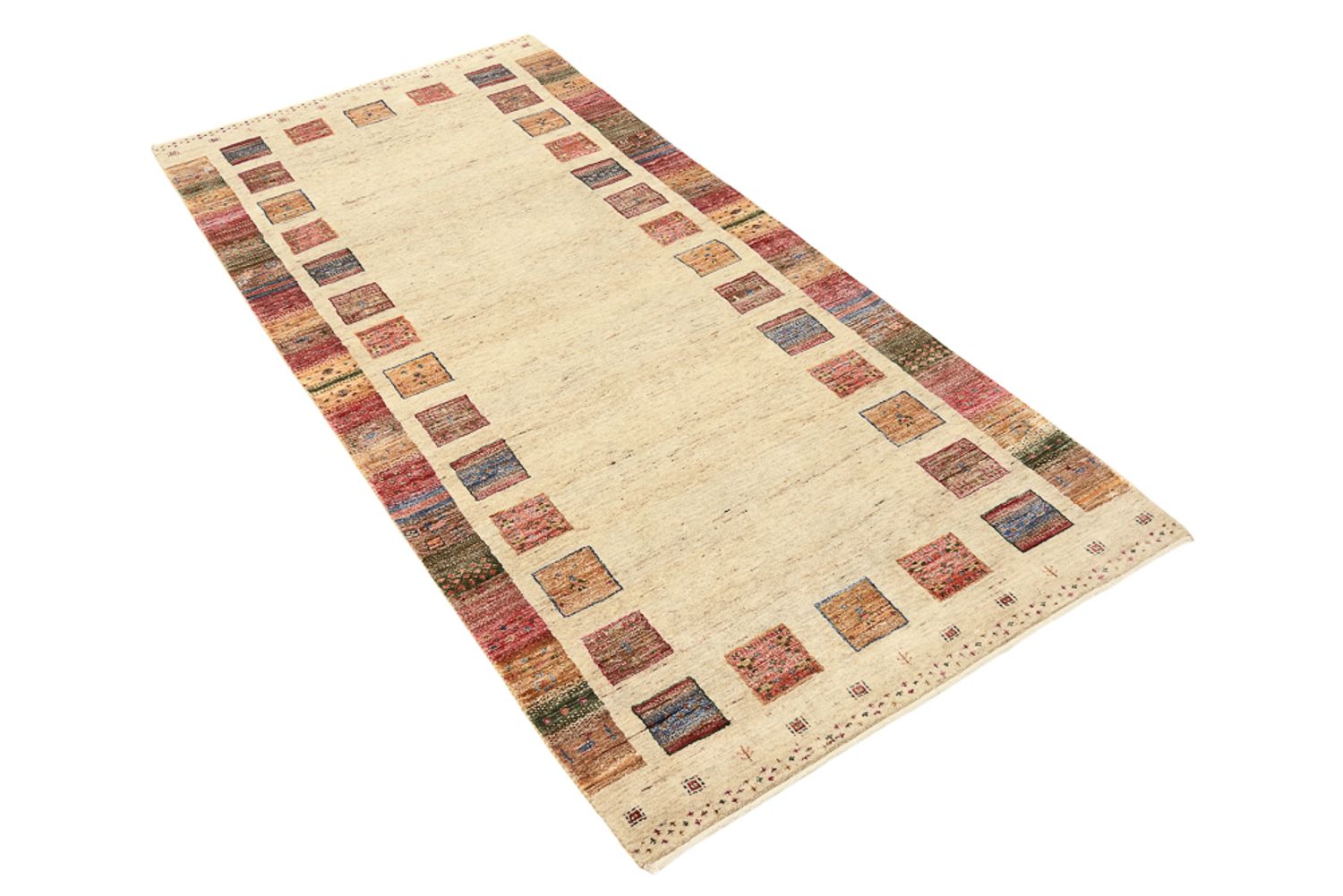 Løber Gabbeh-tæppe - Loribaft Indus - 204 x 95 cm - flerfarvet