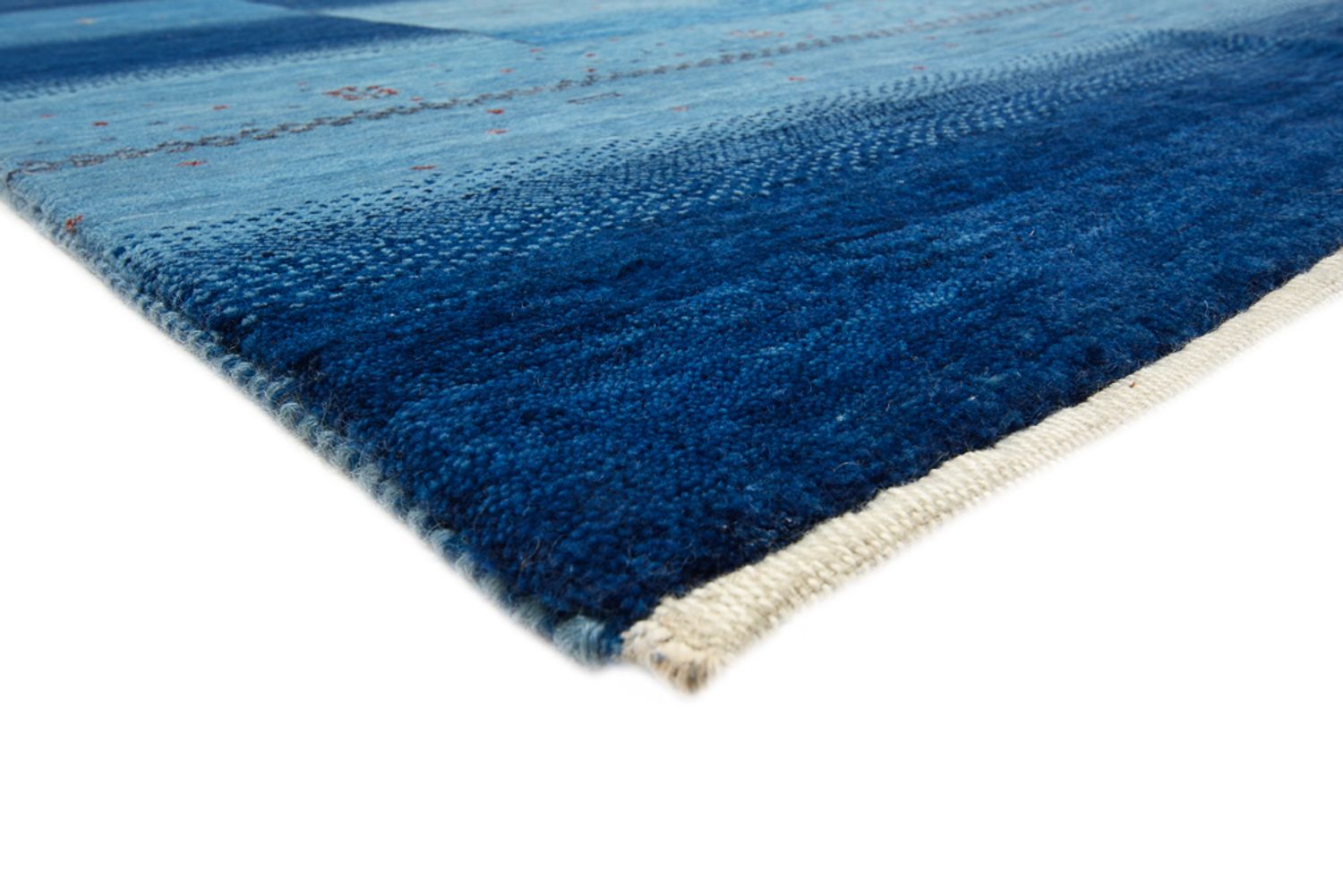 Gabbeh-tæppe - Loribaft Indus - 299 x 250 cm - havblå