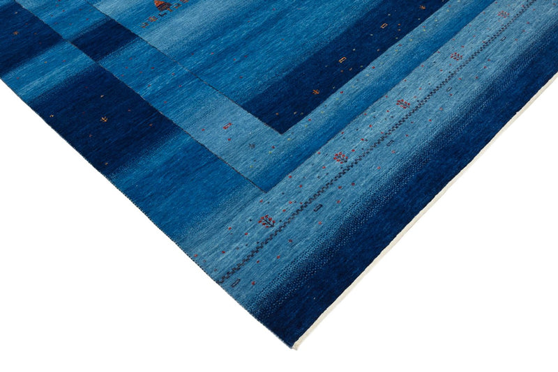 Gabbeh-tæppe - Loribaft Indus - 232 x 177 cm - havblå