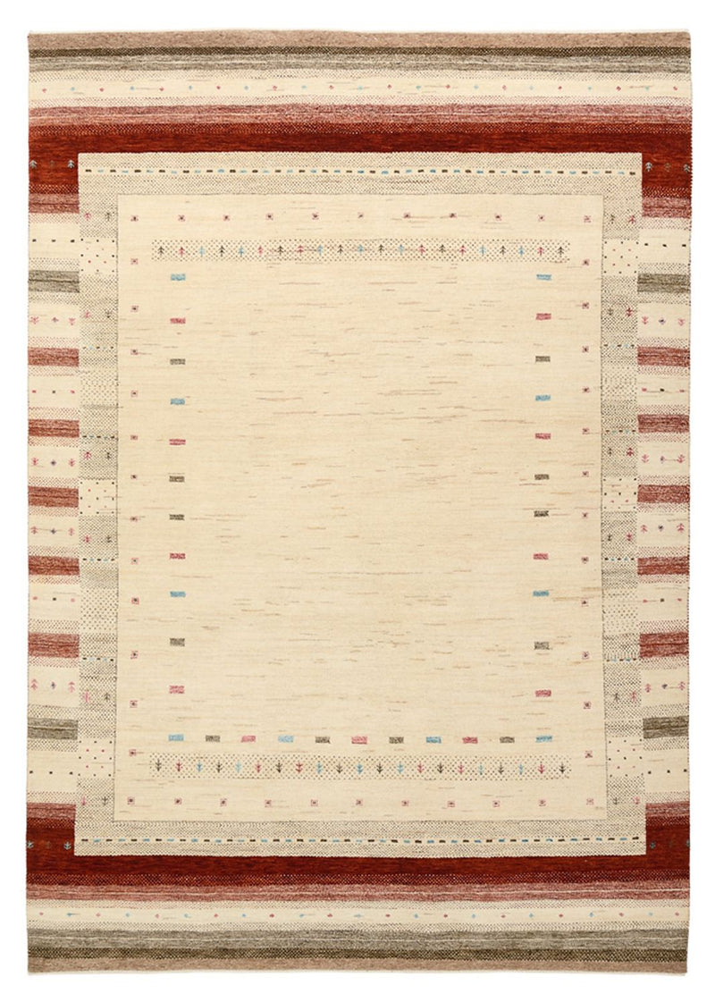 Gabbeh-tæppe - Loribaft Indus - 243 x 171 cm - lys beige