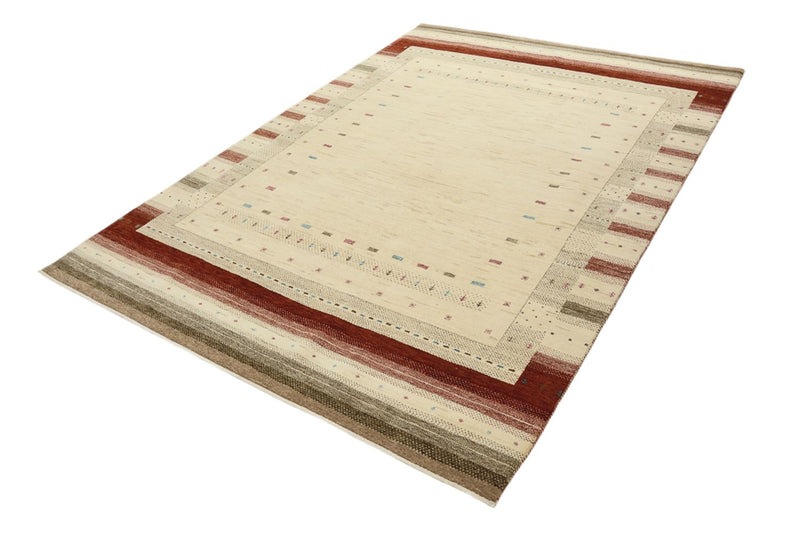 Gabbeh-tæppe - Loribaft Indus - 243 x 171 cm - lys beige