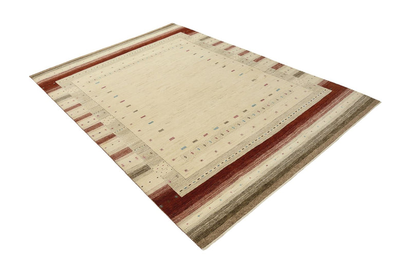 Gabbeh-tæppe - Loribaft Indus - 243 x 171 cm - lys beige