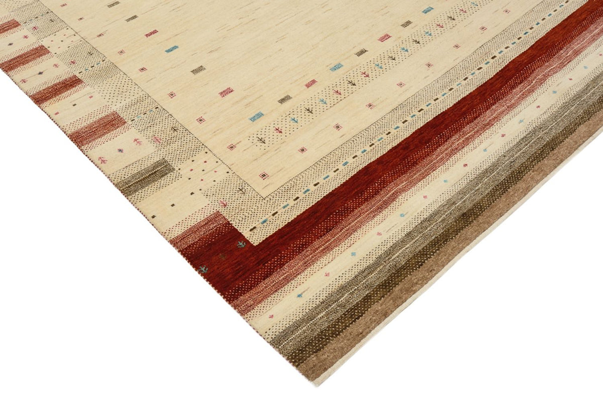 Gabbeh-tæppe - Loribaft Indus - 243 x 171 cm - lys beige