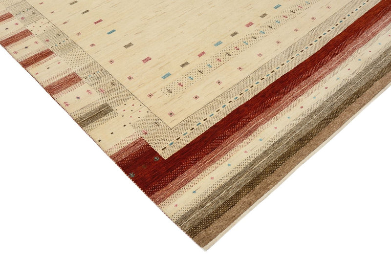 Gabbeh-tæppe - Loribaft Indus - 243 x 171 cm - lys beige