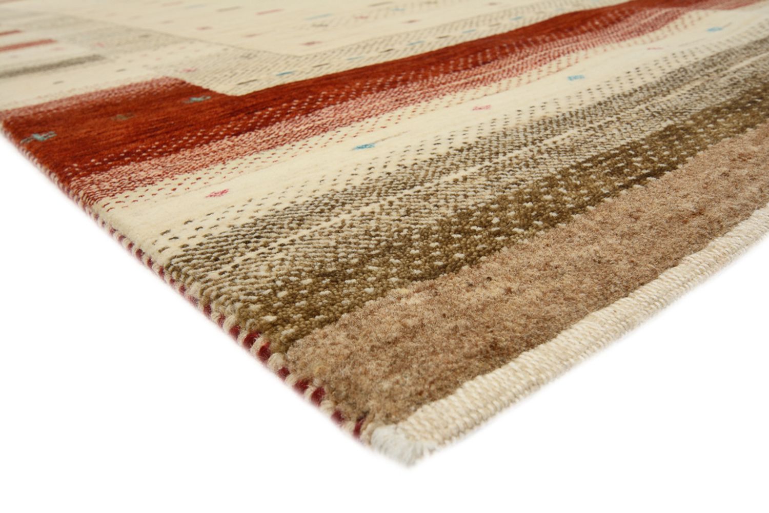 Gabbeh-tæppe - Loribaft Indus - 243 x 171 cm - lys beige