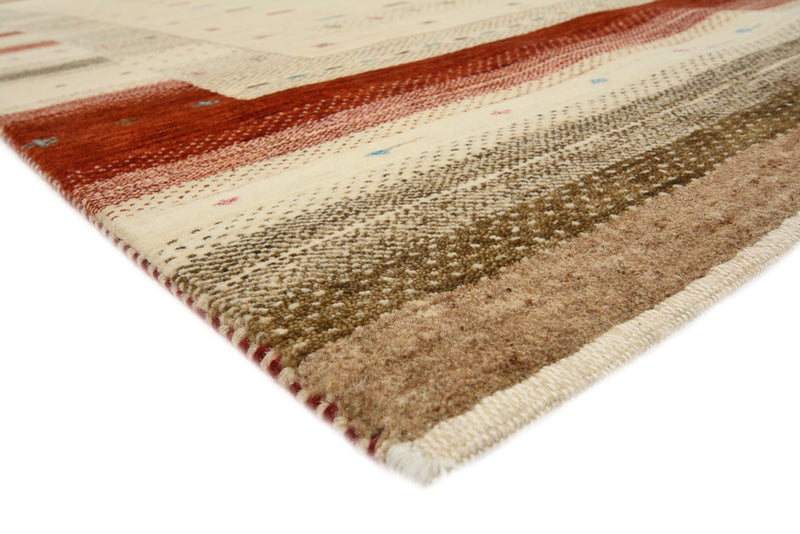 Gabbeh-tæppe - Loribaft Indus - 243 x 171 cm - lys beige