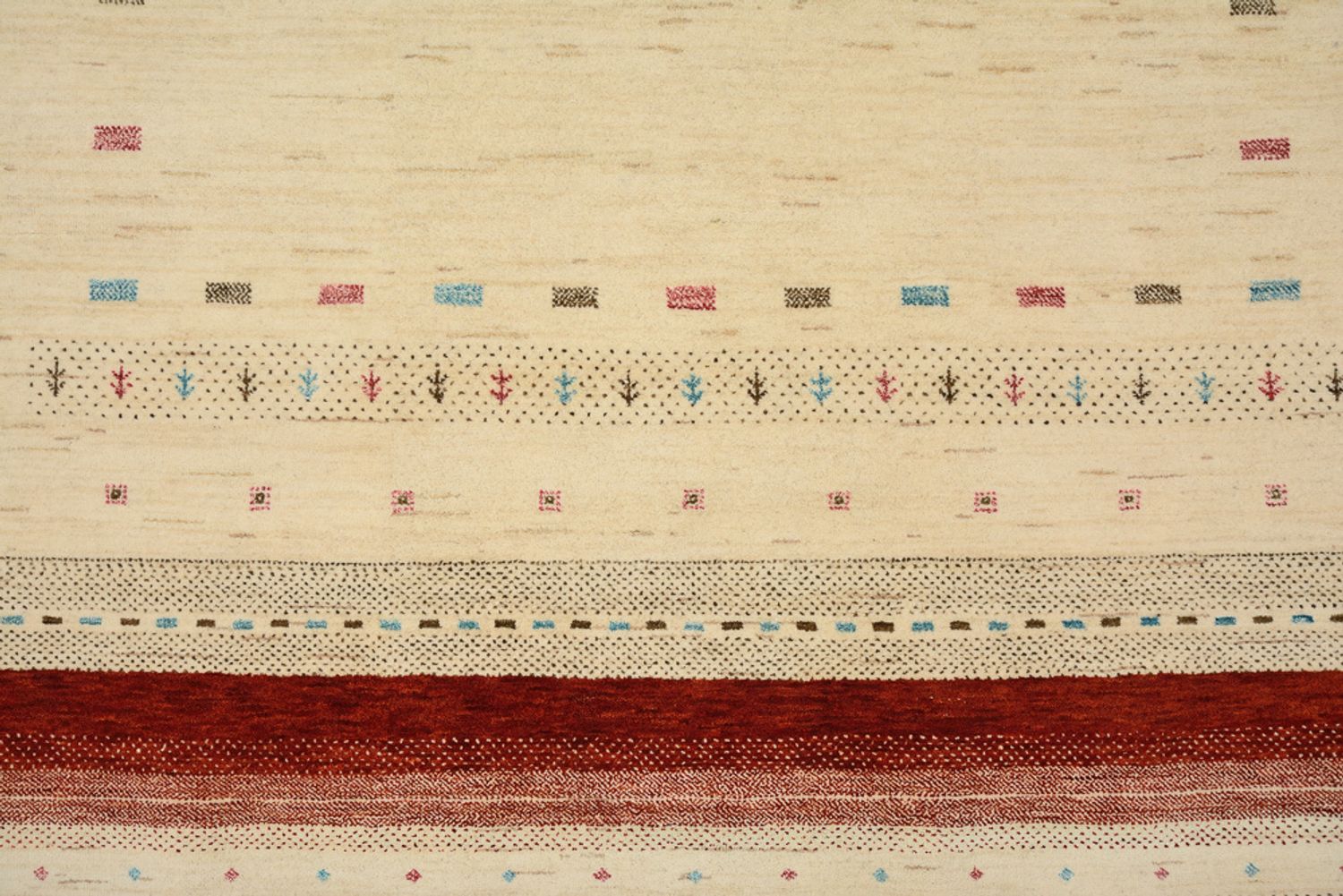 Gabbeh-tæppe - Loribaft Indus - 243 x 171 cm - lys beige