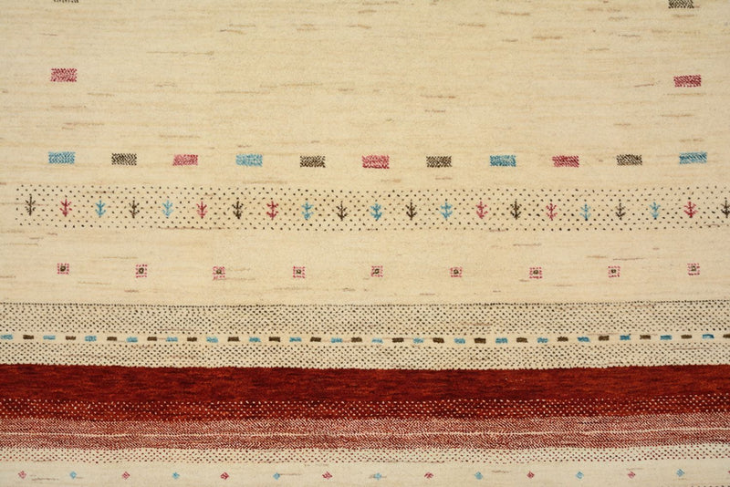 Gabbeh-tæppe - Loribaft Indus - 243 x 171 cm - lys beige