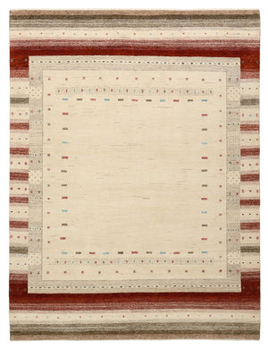 Gabbeh-tæppe - Loribaft Indus - 229 x 174 cm - lys beige