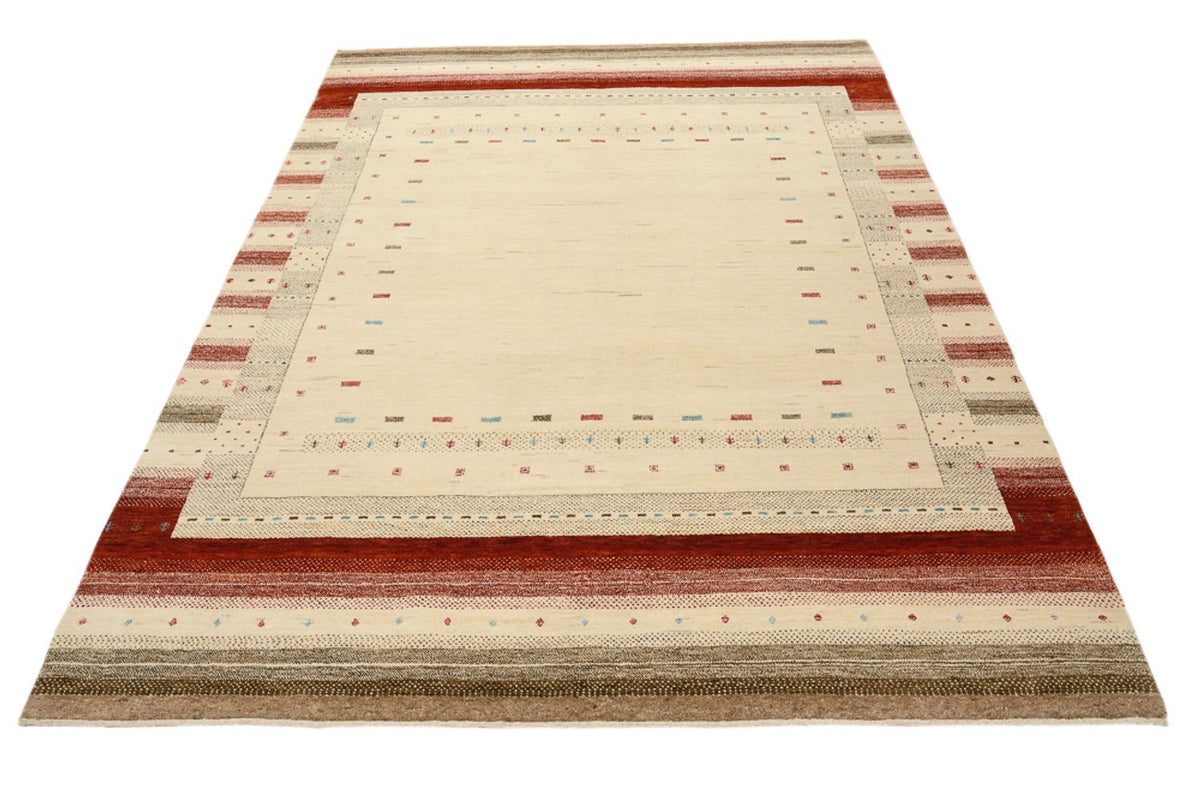 Gabbeh-tæppe - Loribaft Indus - 229 x 174 cm - lys beige