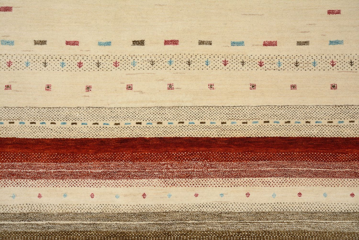 Gabbeh-tæppe - Loribaft Indus - 229 x 174 cm - lys beige