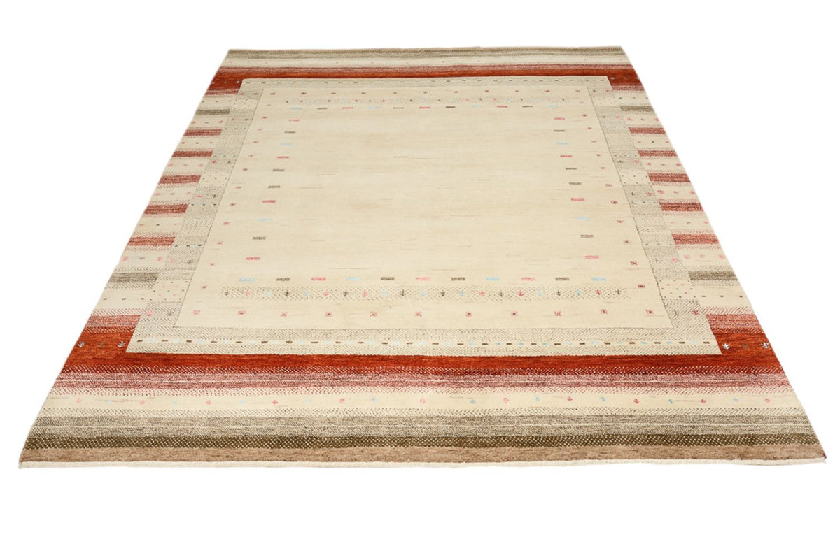 Gabbeh-tæppe - Loribaft Indus - 229 x 174 cm - lys beige
