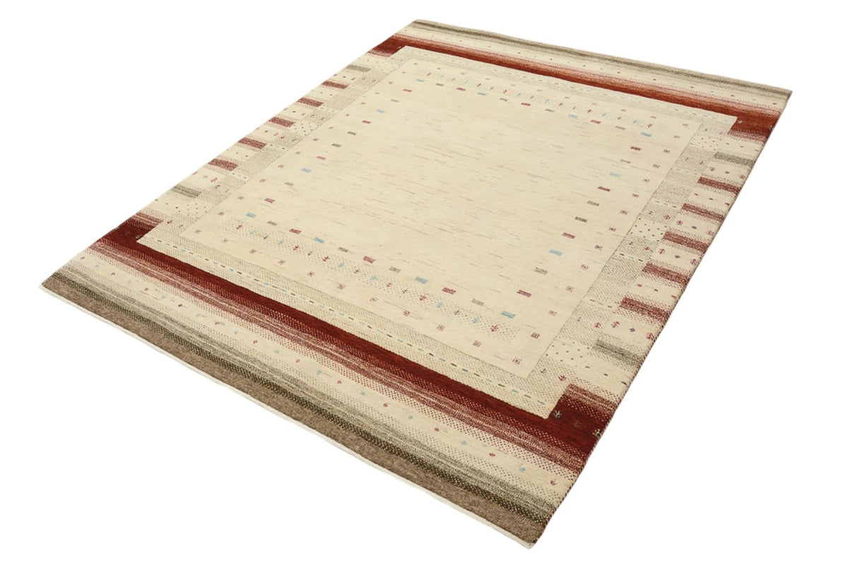 Gabbeh-tæppe - Loribaft Indus - 199 x 158 cm - lys beige