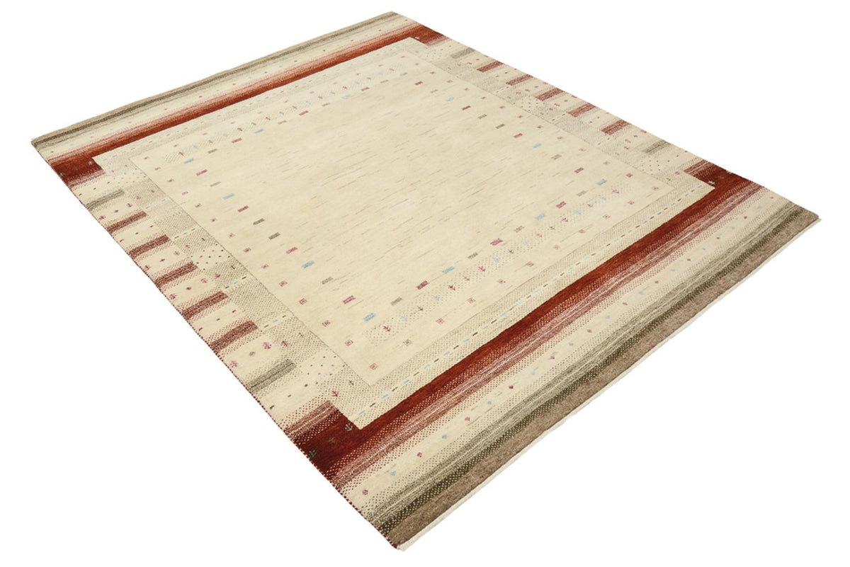 Gabbeh-tæppe - Loribaft Indus - 199 x 158 cm - lys beige