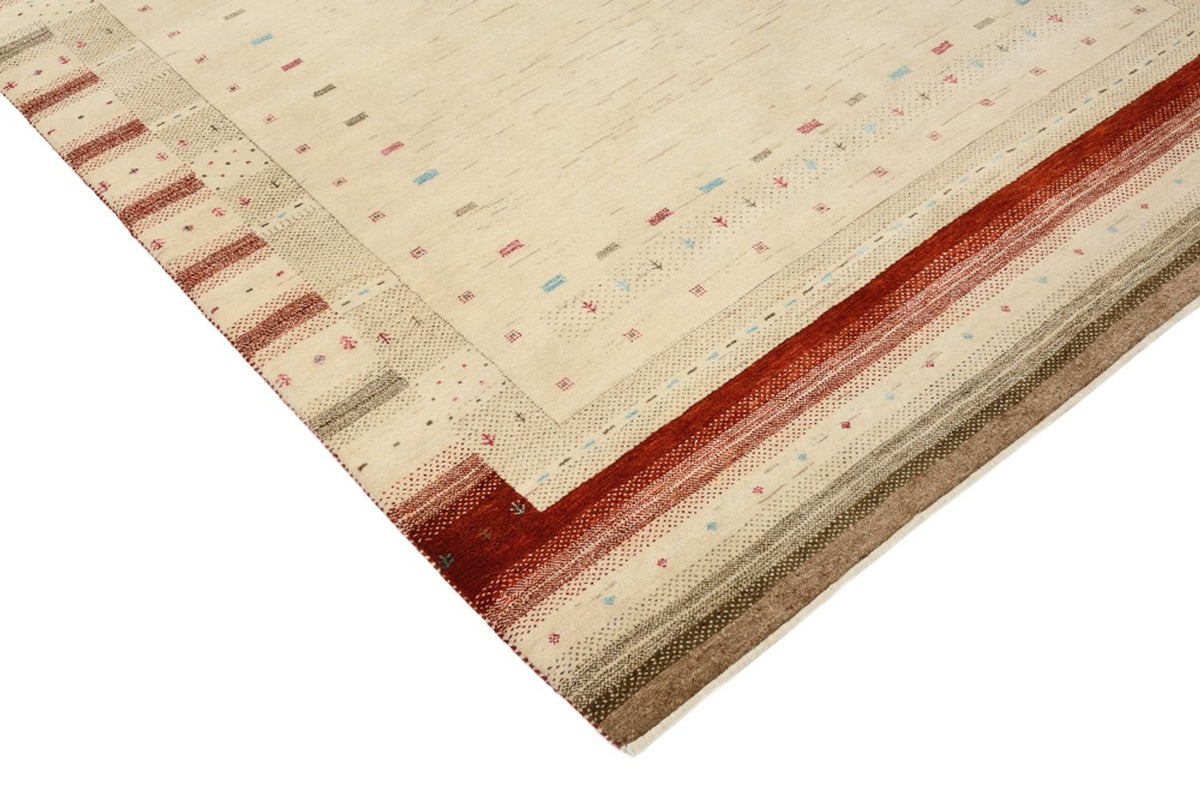 Gabbeh-tæppe - Loribaft Indus - 199 x 158 cm - lys beige