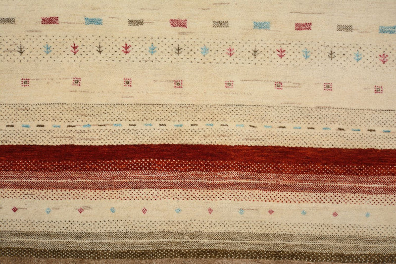 Gabbeh-tæppe - Loribaft Indus - 199 x 158 cm - lys beige