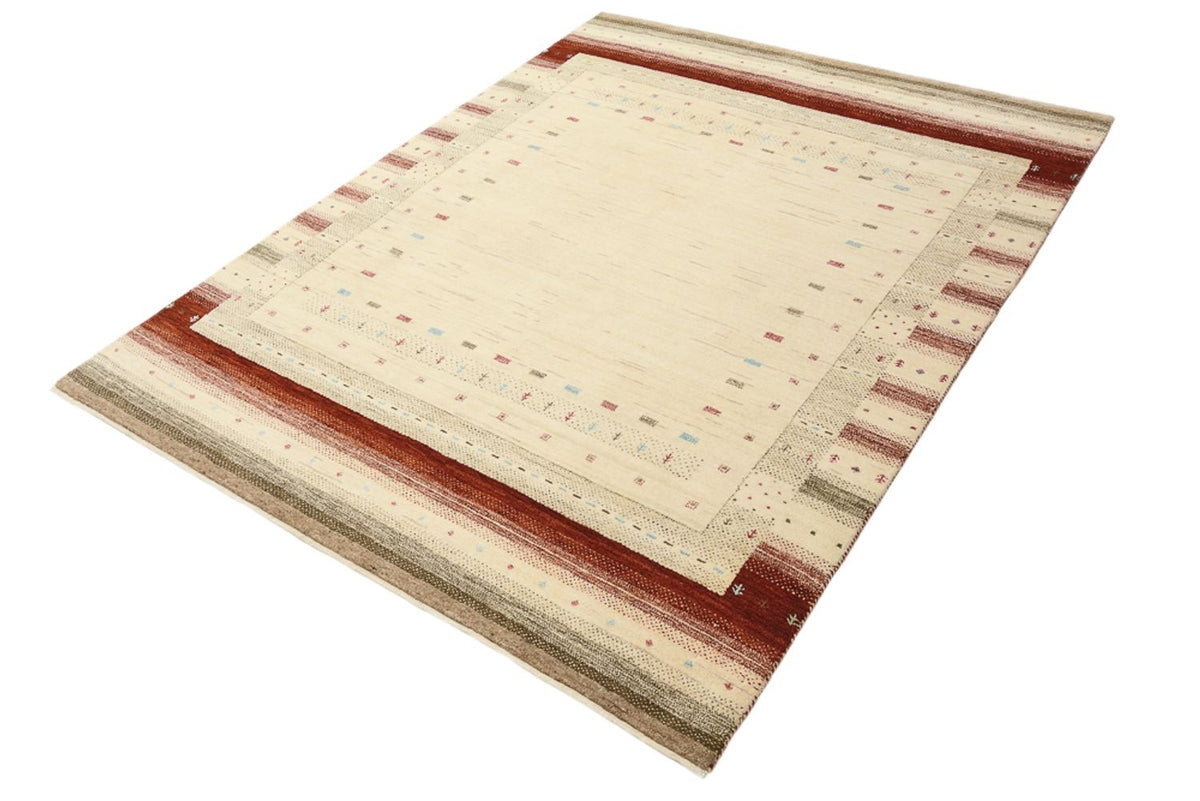 Gabbeh-tæppe - Loribaft Indus - 199 x 155 cm - lys beige