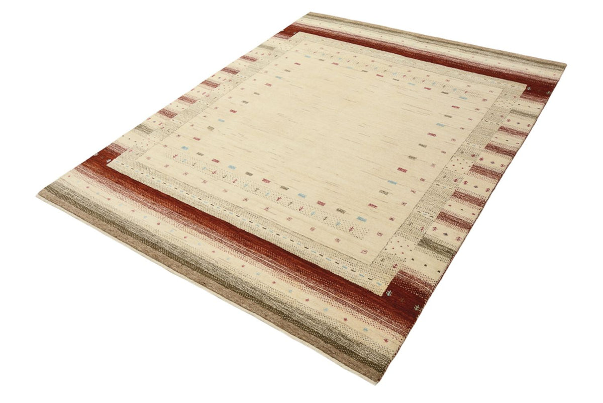 Gabbeh-tæppe - Loribaft Indus - 199 x 155 cm - lys beige