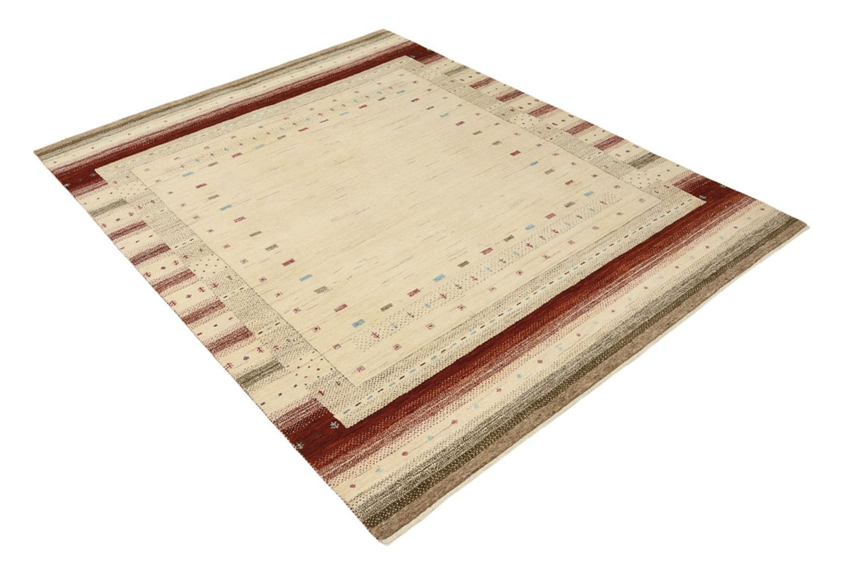 Gabbeh-tæppe - Loribaft Indus - 199 x 155 cm - lys beige