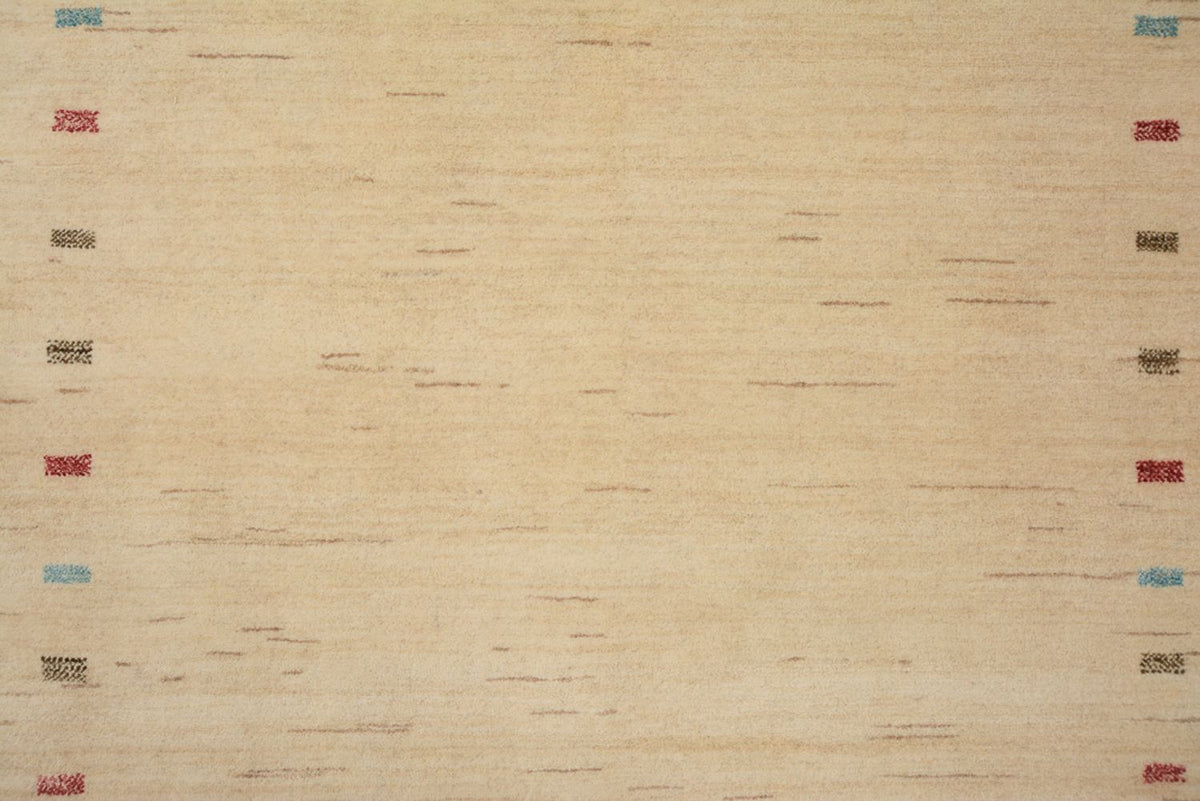 Gabbeh-tæppe - Loribaft Indus - 199 x 155 cm - lys beige