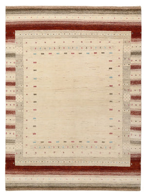 Gabbeh-tæppe - Loribaft Indus - 205 x 152 cm - lys beige