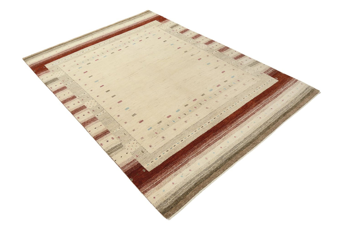 Gabbeh-tæppe - Loribaft Indus - 205 x 152 cm - lys beige