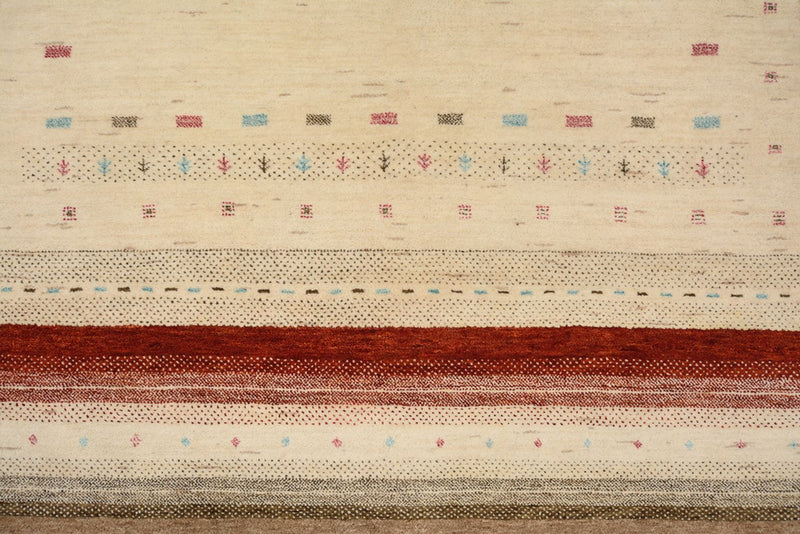 Gabbeh-tæppe - Loribaft Indus - 205 x 152 cm - lys beige