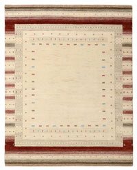 Gabbeh-tæppe - Loribaft Indus - 198 x 156 cm - lys beige