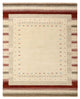 Gabbeh-tæppe - Loribaft Indus - 198 x 156 cm - lys beige