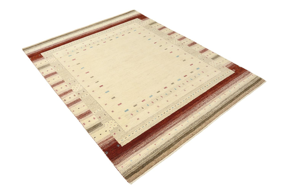 Gabbeh-tæppe - Loribaft Indus - 198 x 156 cm - lys beige