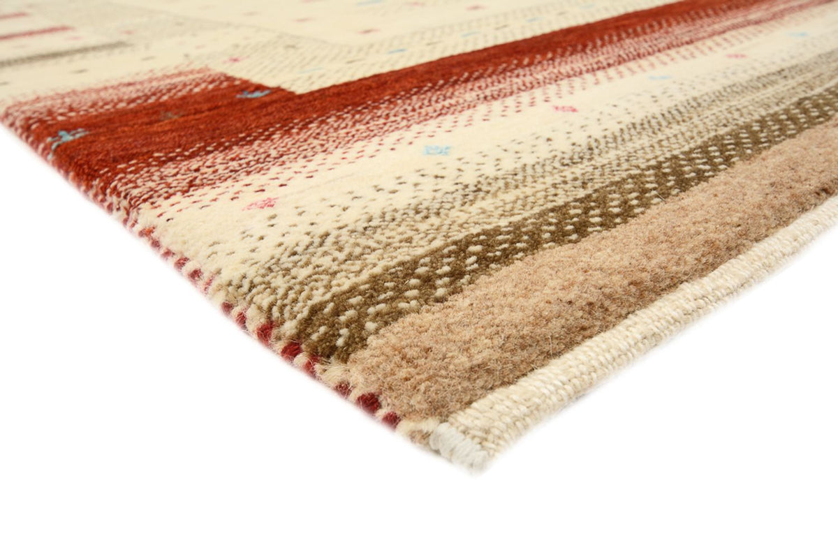 Gabbeh-tæppe - Loribaft Indus - 198 x 156 cm - lys beige