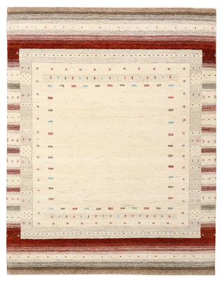 Gabbeh-tæppe - Loribaft Indus - 194 x 154 cm - lys beige