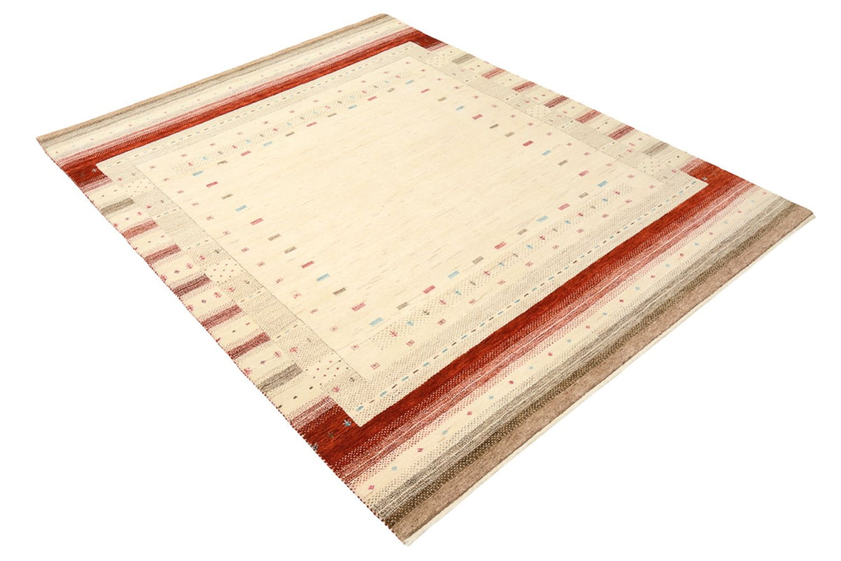 Gabbeh-tæppe - Loribaft Indus - 194 x 154 cm - lys beige
