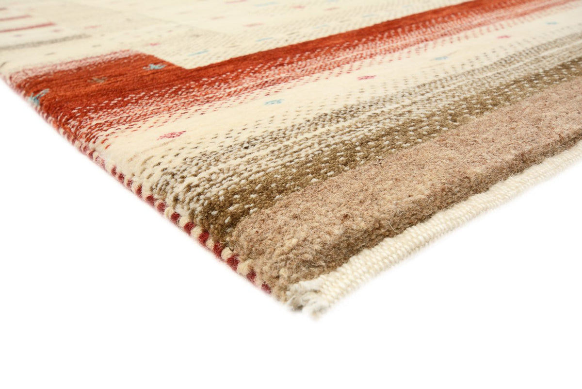 Gabbeh-tæppe - Loribaft Indus - 194 x 154 cm - lys beige