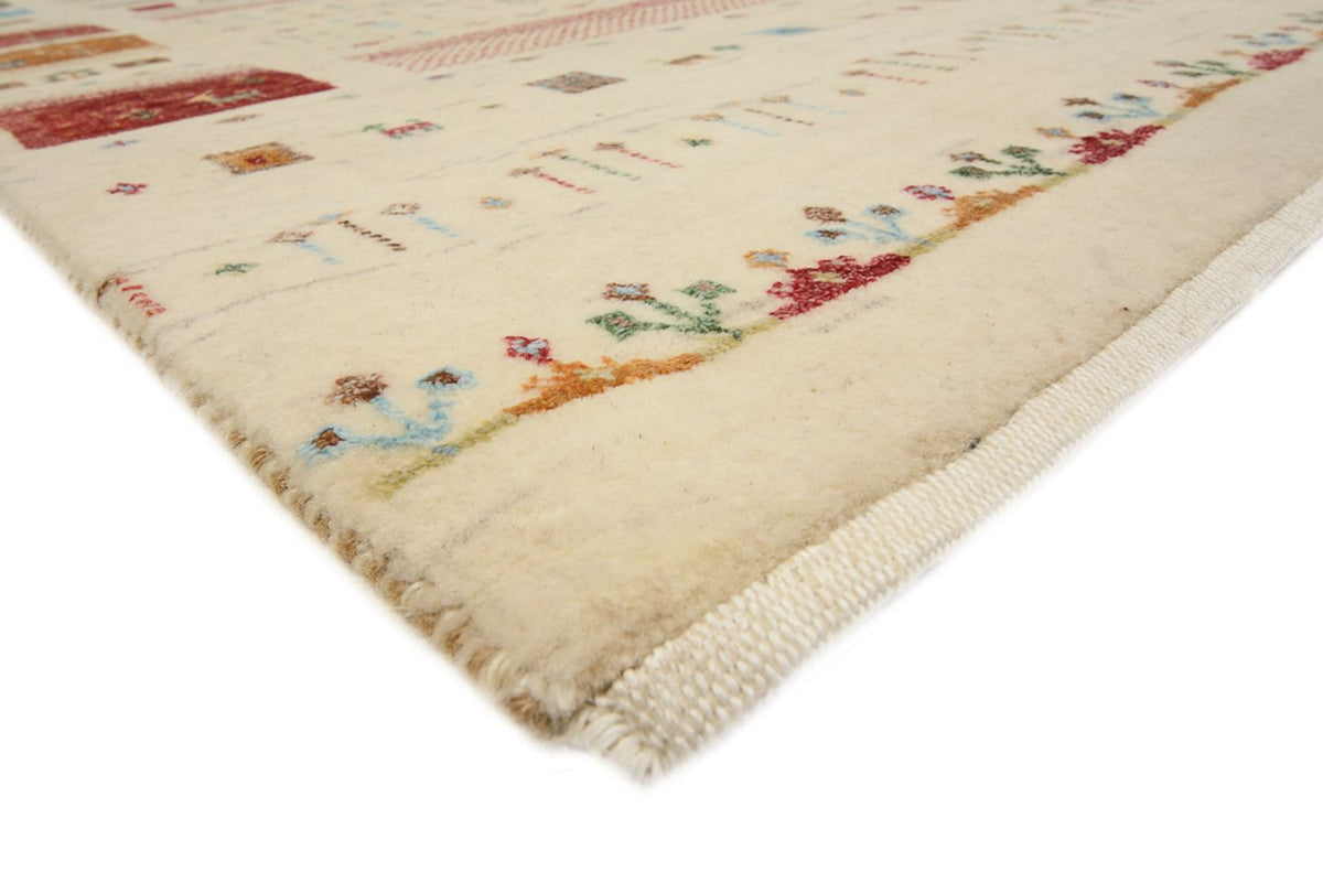 Gabbeh-tæppe - Loribaft Indus - 246 x 174 cm - lys beige