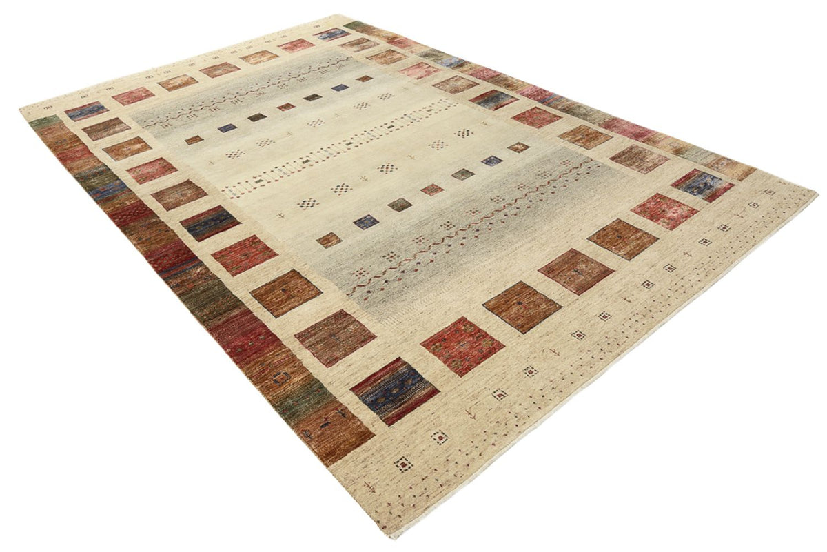 Gabbeh-tæppe - Loribaft Indus - 306 x 205 cm - lys beige