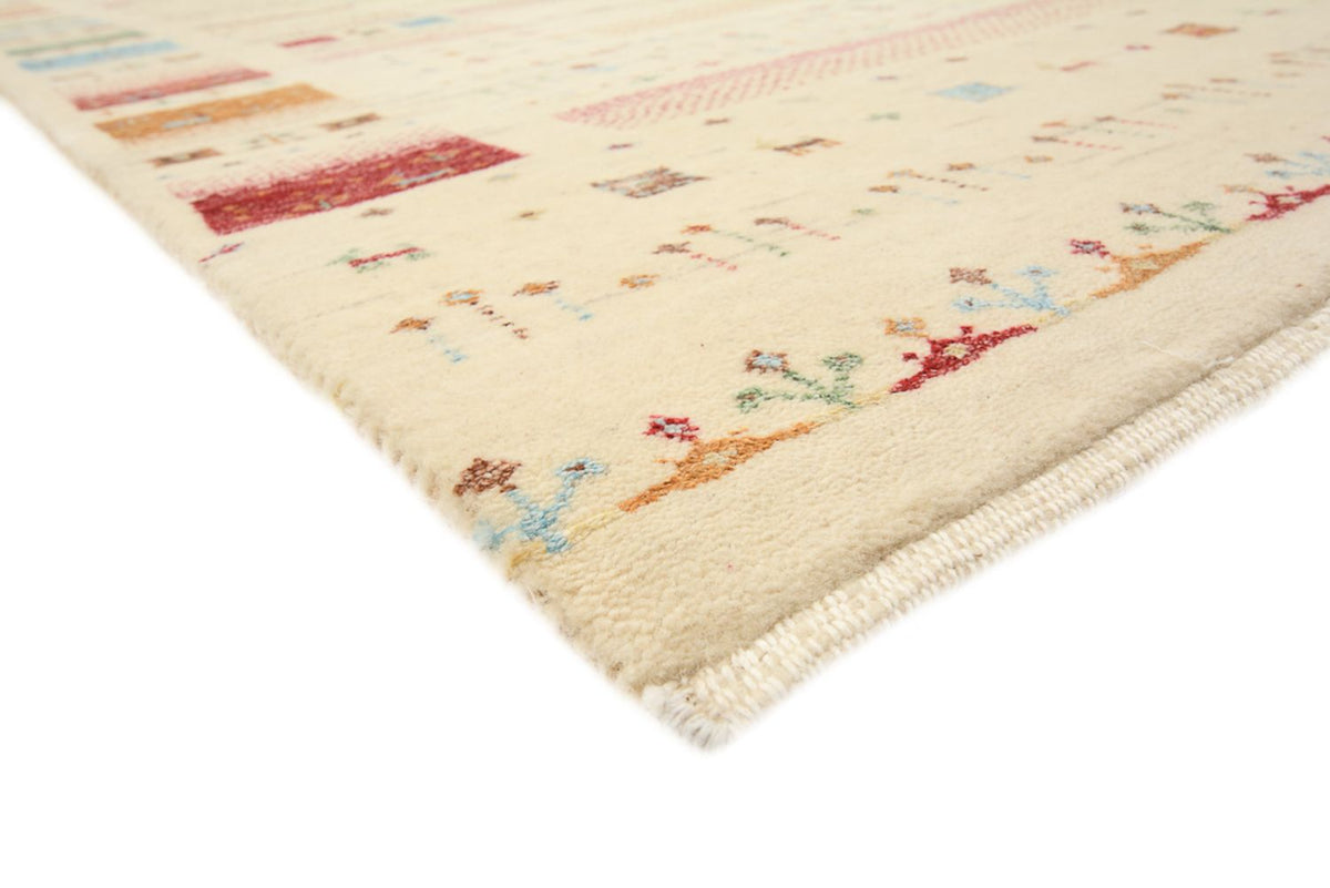 Gabbeh-tæppe - Loribaft Indus - 206 x 149 cm - lys beige