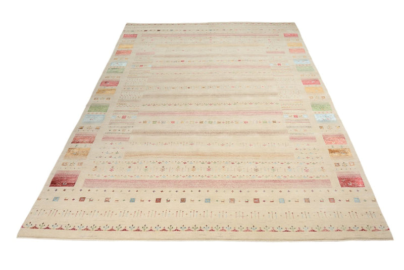 Gabbeh-tæppe - Loribaft Indus - 356 x 251 cm - lys beige