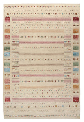 Gabbeh-tæppe - Loribaft Indus - 304 x 203 cm - lys beige