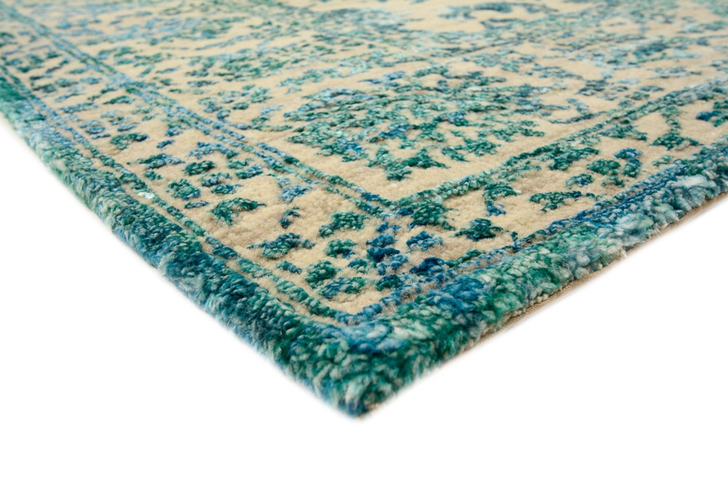 Designer tæppe - 201 x 155 cm - lys beige