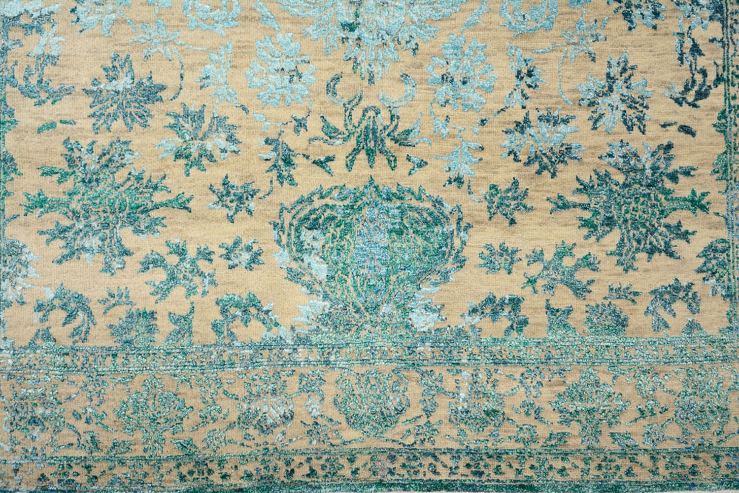 Designer tæppe - 201 x 155 cm - lys beige