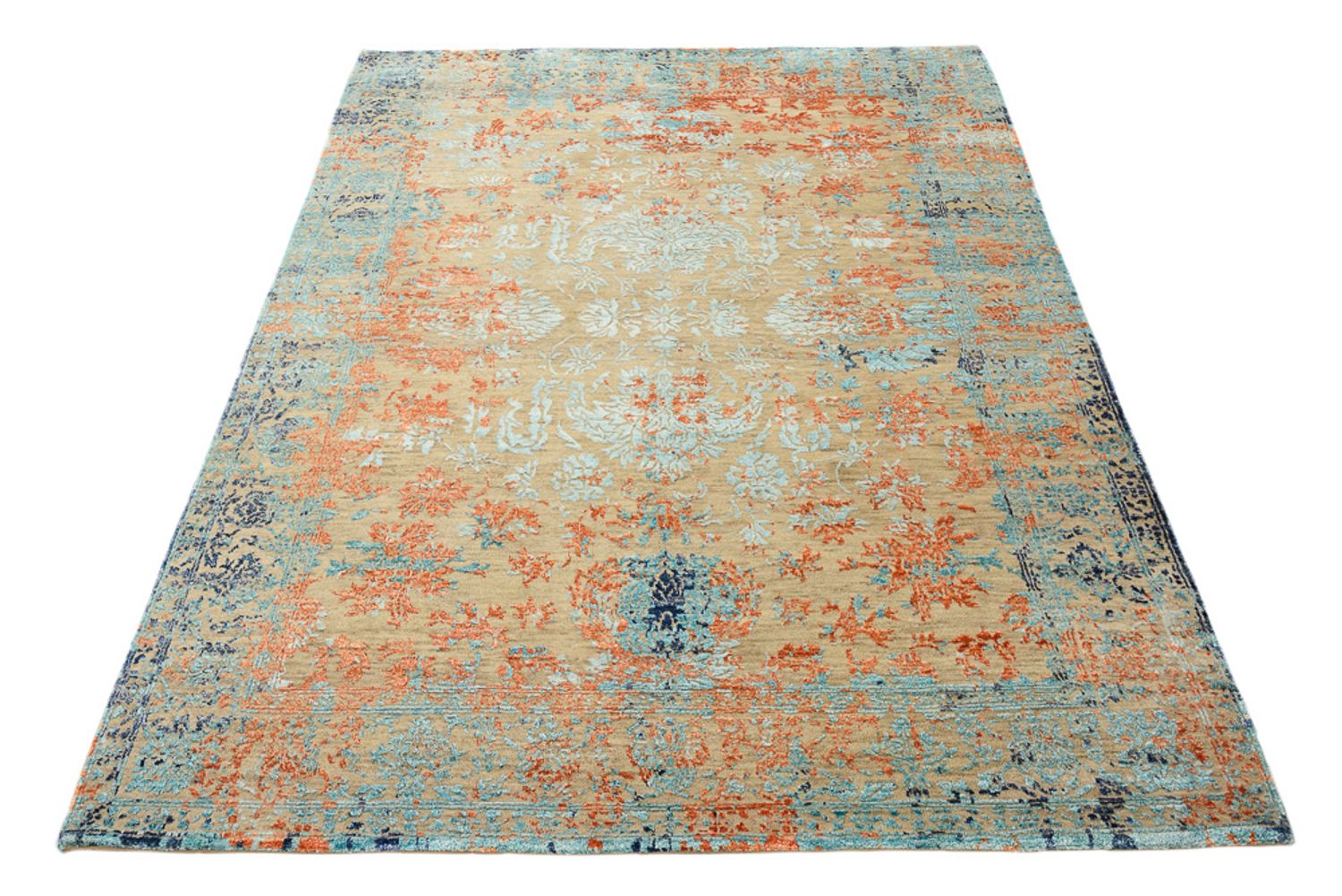 Designer tæppe - 195 x 149 cm - flerfarvet
