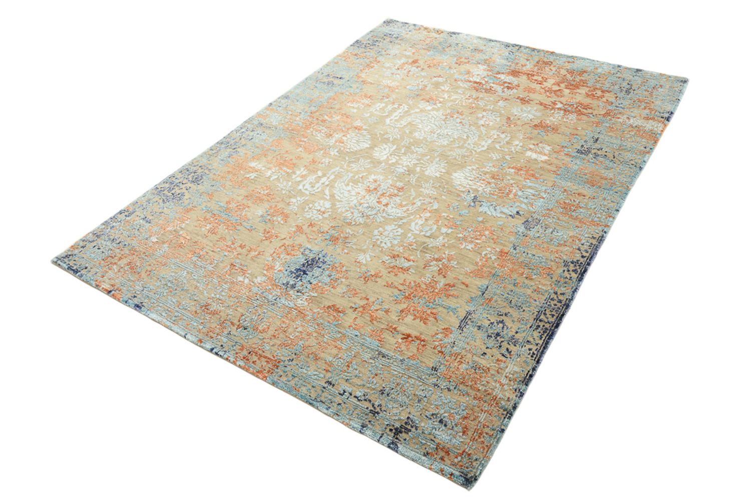 Designer tæppe - 195 x 149 cm - flerfarvet