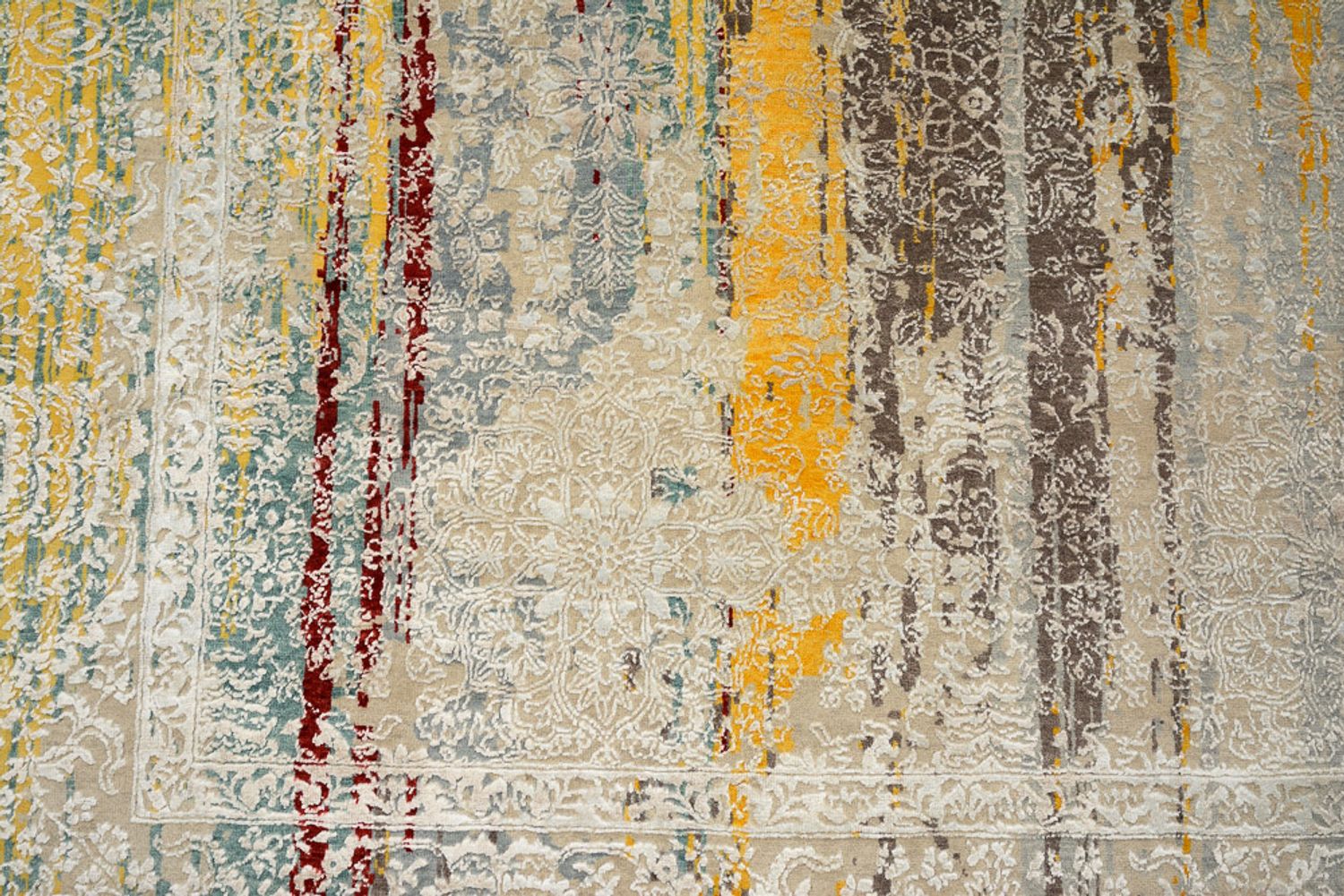 Designer tæppe - 349 x 252 cm - flerfarvet